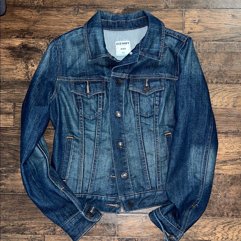 Old Navy Women's Dark Blue Jean Jacket